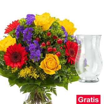 Blumenstrauß Blütenzauber mit Vase
