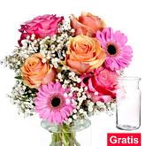 Blumenstrauß Schöne Grüße mit Vase