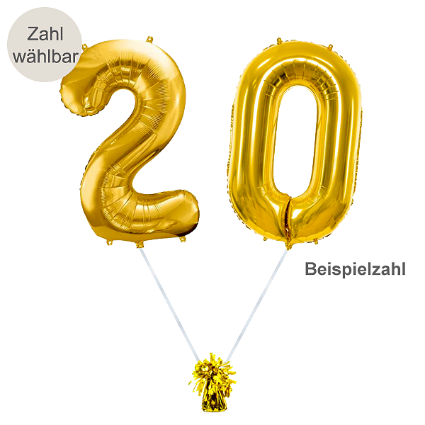 Heliumballon-Geschenk XXL-Zahlen